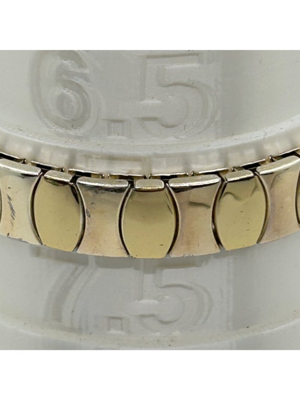 Vintage Gold Tone and Silver Tone Stretch Expansion Bracelet Mid Century Classic - Picture 13 of 14